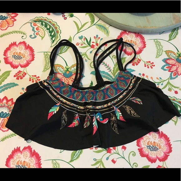 OP Other - Feather flounce bikini top M